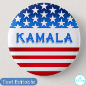 Kamala Harris Präsidentschaftskampagne unter ameri Button