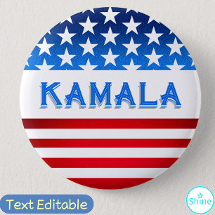 Kamala Harris Präsidentschaftskampagne unter ameri Button