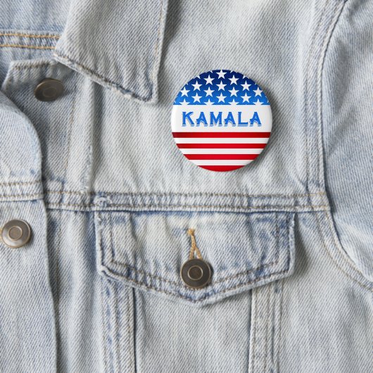Kamala Harris Präsidentschaftskampagne unter ameri Button (Beispiel)