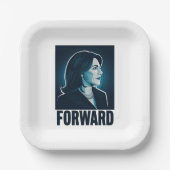 Kamala Harris - Präsidentschaftswahl 2024 Pappteller (Vorderseite)