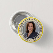 Kamala Harris Präsidiales Button (Vorne & Hinten)