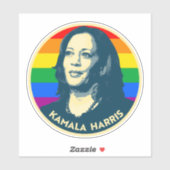 KAMALA HARRIS PRIDE ABZEICHEN AUFKLEBER (Blatt)