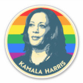 KAMALA HARRIS PRIDE ABZEICHEN AUFKLEBER (Vorderseite)