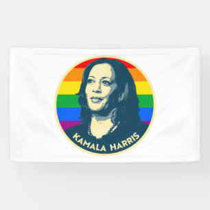 KAMALA HARRIS PRIDE ABZEICHEN BANNER