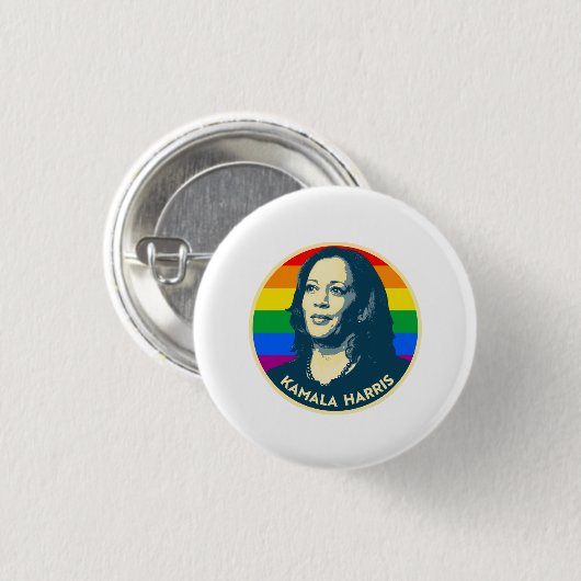 KAMALA HARRIS PRIDE ABZEICHEN BUTTON (Vorne & Hinten)