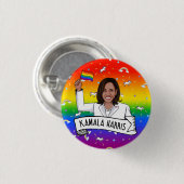 Kamala Harris Pride Button (Vorne & Hinten)