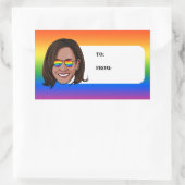 Kamala Harris Pride Holiday Rechteckiger Aufkleber (Tasche)