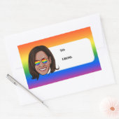 Kamala Harris Pride Holiday Rechteckiger Aufkleber (Umschlag)