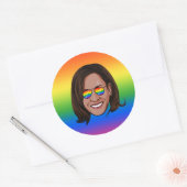 Kamala Harris Pride Holiday Runder Aufkleber (Umschlag)