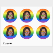 Kamala Harris Pride Holiday Runder Aufkleber (Blatt)