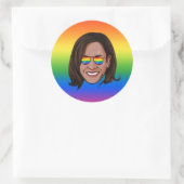Kamala Harris Pride Holiday Runder Aufkleber (Tasche)