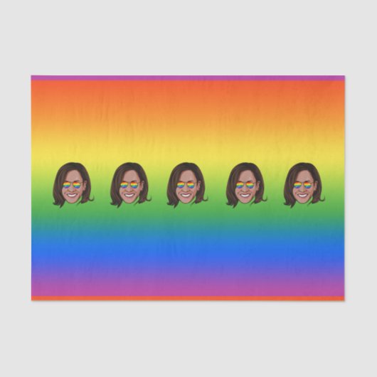 Kamala Harris Pride Holiday Seidenpapier (Vorderseite)