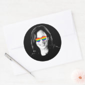 Kamala Harris Pride Runder Aufkleber (Umschlag)