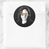 Kamala Harris Pride Runder Aufkleber (Tasche)