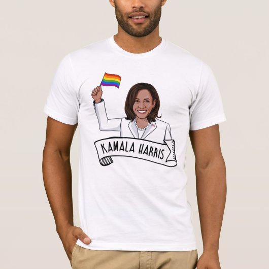 Kamala Harris Pride T-Shirt (Vorderseite)