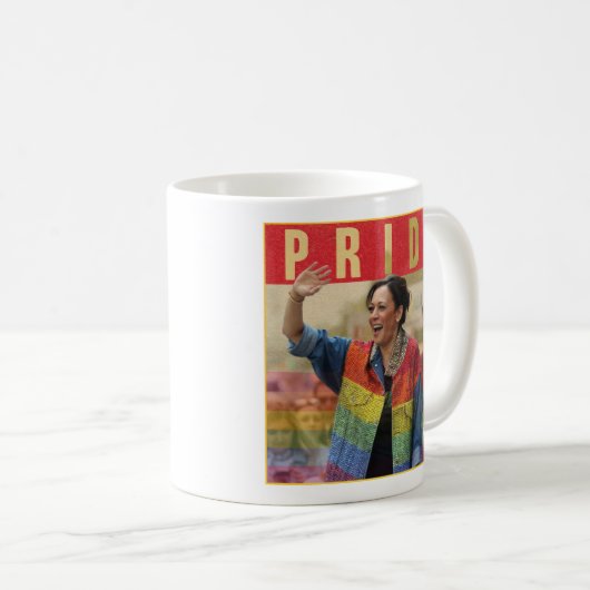Kamala Harris PRIDE Tasse (VorderseiteRechts)