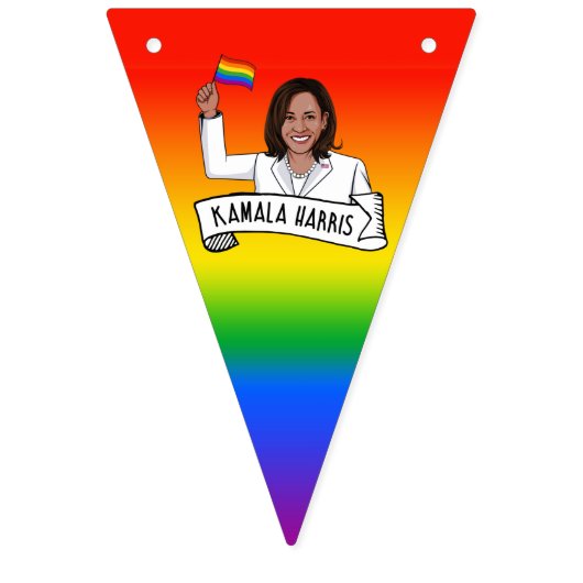 Kamala Harris Pride Wimpelkette (Dritte Fahne)