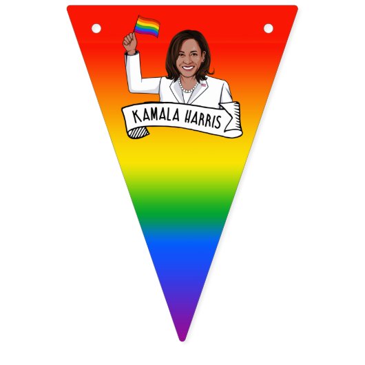 Kamala Harris Pride Wimpelkette (Erste Fahne)