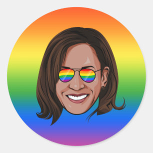 Kamala Harris Priris Runder Aufkleber