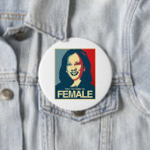 Kamala Harris Propaganda - Zukunft ist Weiblich - Button (Beispiel)