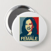 Kamala Harris Propaganda - Zukunft ist Weiblich - Button (Vorne & Hinten)