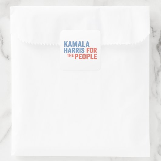 Kamala Harris Quadratischer Aufkleber (Tasche)