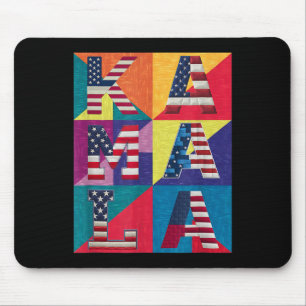 Kamala Harris Quilted zeigen Ihre Unterstützung fü Mousepad