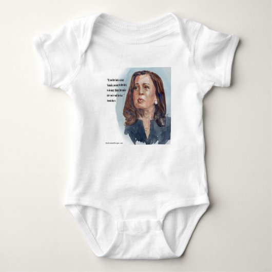 Kamala Harris & Quote Baby Strampler (Vorderseite)
