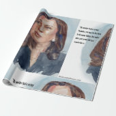 Kamala Harris & Quote Geschenkpapier (Ungerollt)