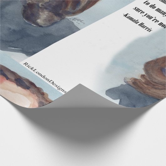 Kamala Harris & Quote Geschenkpapier (Ecke)