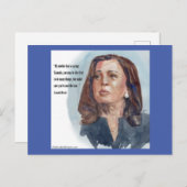Kamala Harris & Quote Postkarte (Vorne/Hinten)