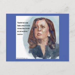 Kamala Harris & Quote Postkarte