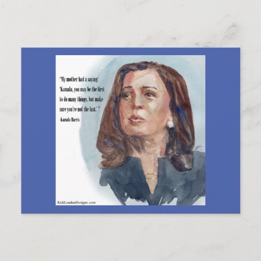 Kamala Harris & Quote Postkarte (Vorderseite)