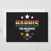 Kamala Harris Rainbow Gay Pride LGBT Election 2024 Einladung (Vorderseite)