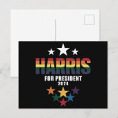 Kamala Harris Rainbow Gay Pride LGBT Election 2024 Postkarte (Vorne/Hinten)