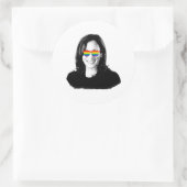 Kamala Harris Rainbow Sunglasses Runder Aufkleber (Tasche)