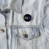Kamala Harris Regenbogengradtypografie schwarz Button (Beispiel)