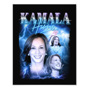 Kamala Harris Retro 90er Stil Fotodruck