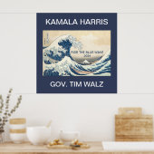 KAMALA HARRIS RIDE THE BLAUE WAVE 2024 POSTER (Küche)