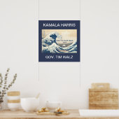 KAMALA HARRIS RIDE THE BLAUE WAVE 2024 POSTER (Küche)