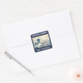 KAMALA HARRIS RIDE THE BLAUE WAVE 2024 QUADRATISCHER AUFKLEBER (Umschlag)