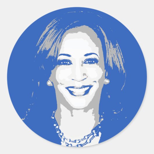 Kamala Harris Runder Aufkleber (Vorderseite)
