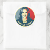 Kamala Harris Runder Aufkleber (Tasche)