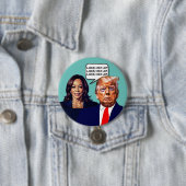 Kamala Harris sagt, sperre Trump auf Button (Beispiel)