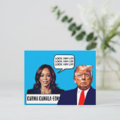 Kamala Harris sagt, sperre Trump auf Postkarte (Stehend Vorderseite)