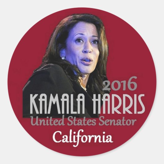 Kamala Harris Senat 2016 Runder Aufkleber (Vorderseite)