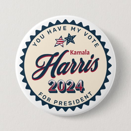 Kamala Harris | Sie haben meine Stimme Button (Vorderseite)