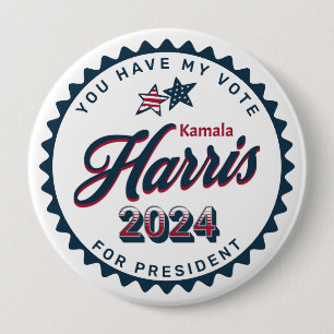 Kamala Harris Sie haben meine Stimme groß Button