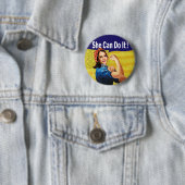 Kamala Harris Sie kann es tun! Button (Beispiel)