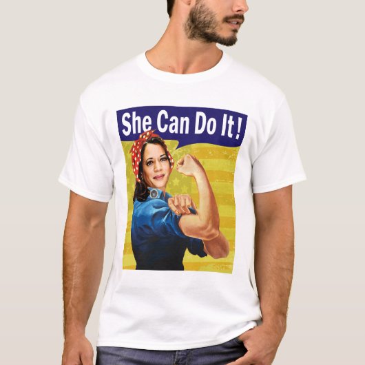 Kamala Harris Sie kann es tun! Männer Basic T-Shir T-Shirt (Vorderseite)